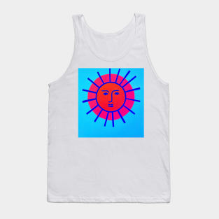 Red sun Tank Top